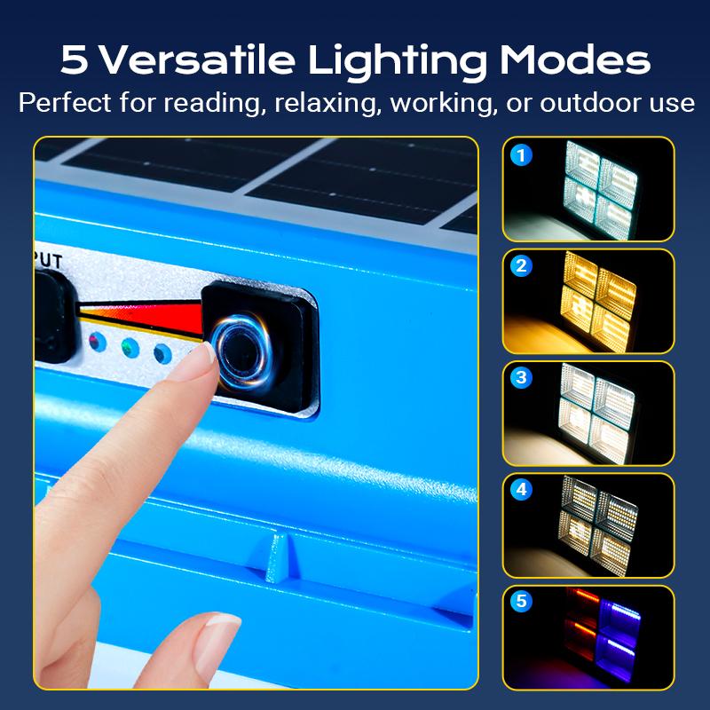 Portable Solar Work Light with 4 Lighting Modes