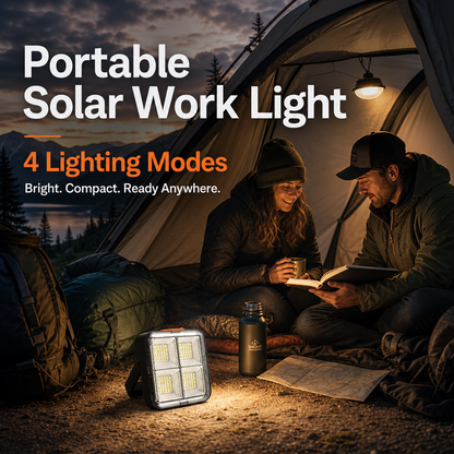 Portable Solar Work Light with 4 Lighting Modes