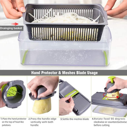 Multi-Knife™ | Multi-function vegetable cutter | 16-piece set