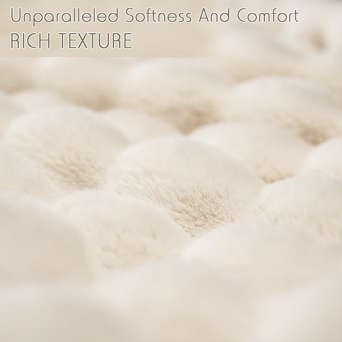 Thickened rabbit plush&milk velvet cover blanket