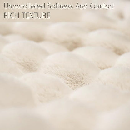 Thickened rabbit plush&milk velvet cover blanket