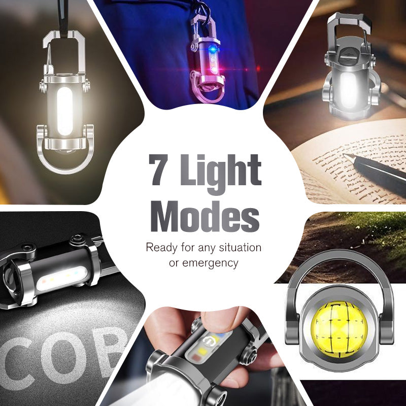 Rechargeable Keychain Flashlight – 300 Lumens, USB-C Charging & Compact, Unbreakable Design for EDC
