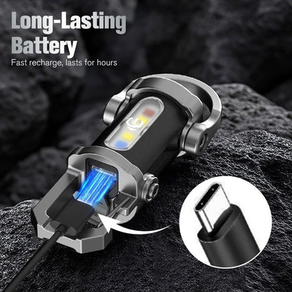 Rechargeable Keychain Flashlight – 300 Lumens, USB-C Charging & Compact, Unbreakable Design for EDC