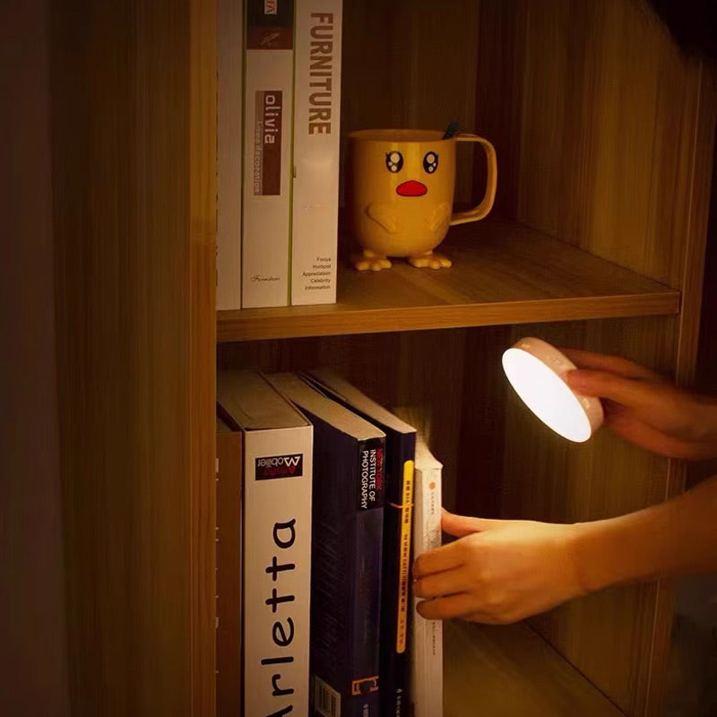 Compact Household Night Light with Motion Sensor – No-Wire Smart Lighting For Cabinets, Closets & More